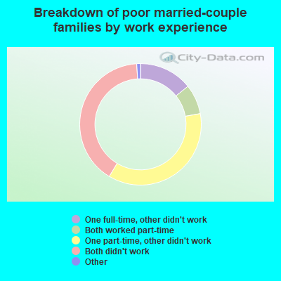 Breakdown of poor married-couple families by work experience