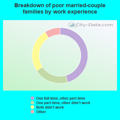 Breakdown of poor married-couple families by work experience