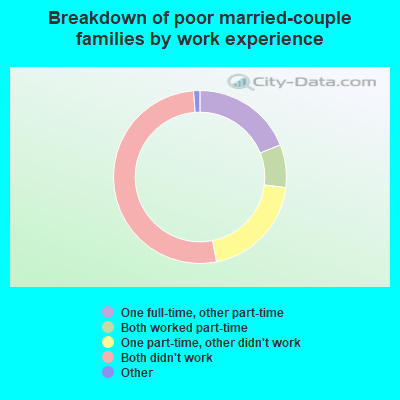 Breakdown of poor married-couple families by work experience