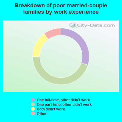 Breakdown of poor married-couple families by work experience