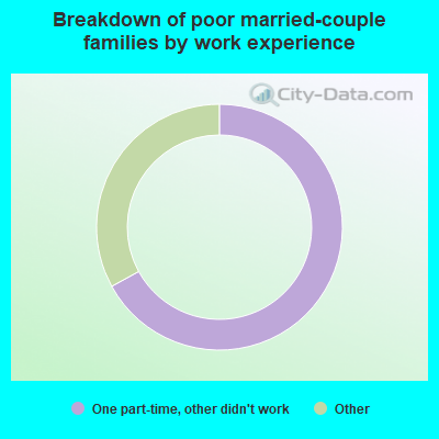 Breakdown of poor married-couple families by work experience