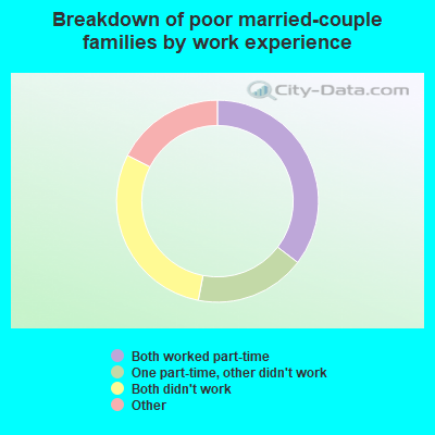 Breakdown of poor married-couple families by work experience