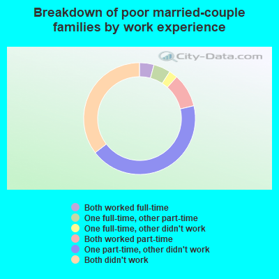 Breakdown of poor married-couple families by work experience