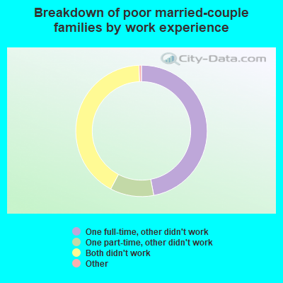 Breakdown of poor married-couple families by work experience