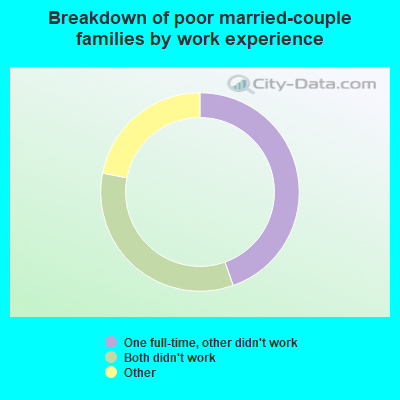 Breakdown of poor married-couple families by work experience