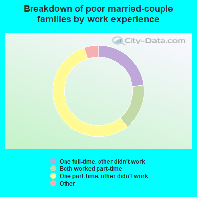 Breakdown of poor married-couple families by work experience