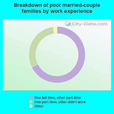 Breakdown of poor married-couple families by work experience