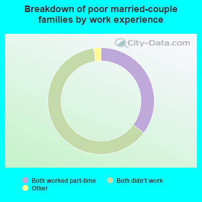 Breakdown of poor married-couple families by work experience