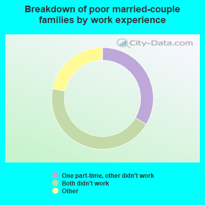 Breakdown of poor married-couple families by work experience