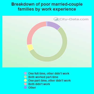 Breakdown of poor married-couple families by work experience