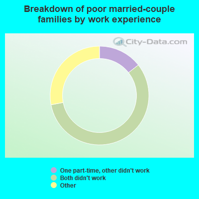 Breakdown of poor married-couple families by work experience