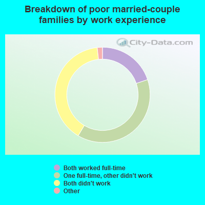 Breakdown of poor married-couple families by work experience