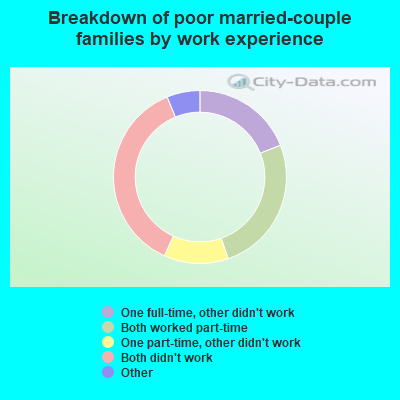 Breakdown of poor married-couple families by work experience