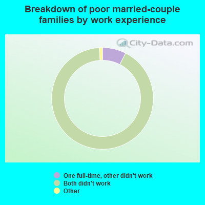 Breakdown of poor married-couple families by work experience