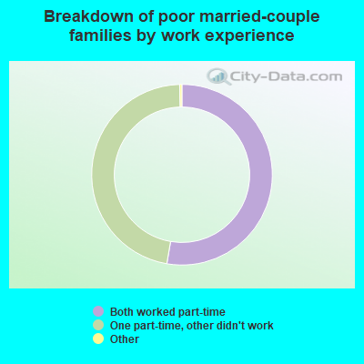 Breakdown of poor married-couple families by work experience