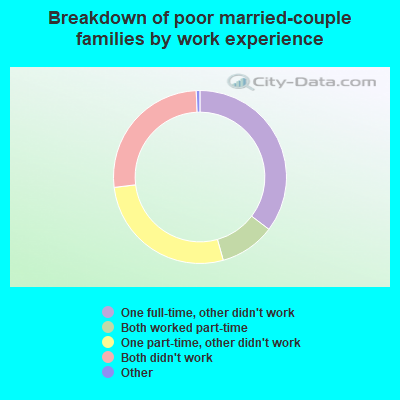 Breakdown of poor married-couple families by work experience