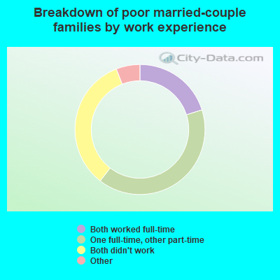 Breakdown of poor married-couple families by work experience