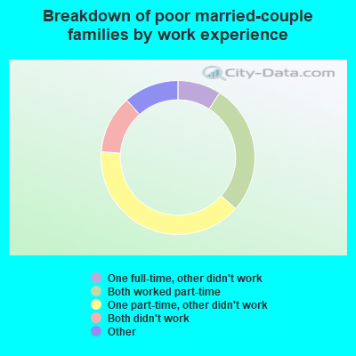 Breakdown of poor married-couple families by work experience