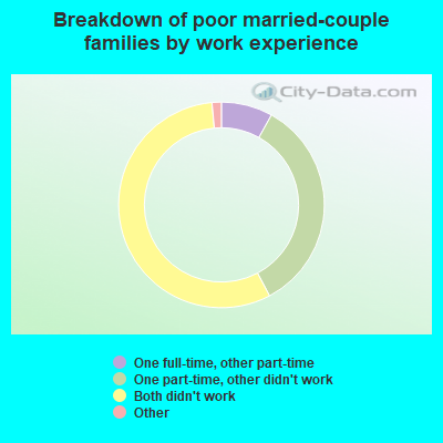 Breakdown of poor married-couple families by work experience