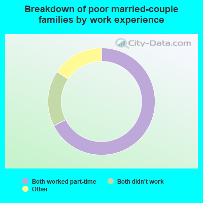 Breakdown of poor married-couple families by work experience