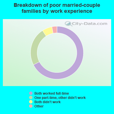 Breakdown of poor married-couple families by work experience