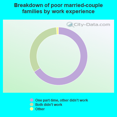 Breakdown of poor married-couple families by work experience