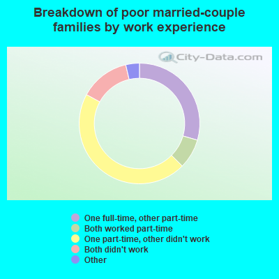 Breakdown of poor married-couple families by work experience