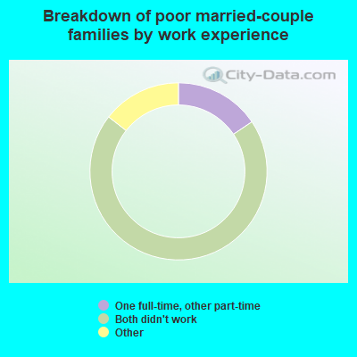 Breakdown of poor married-couple families by work experience