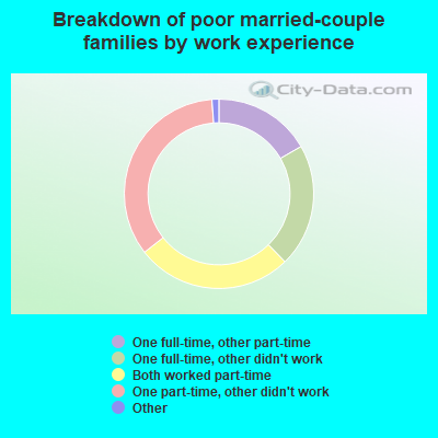 Breakdown of poor married-couple families by work experience