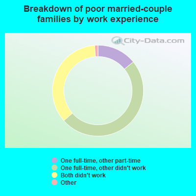 Breakdown of poor married-couple families by work experience