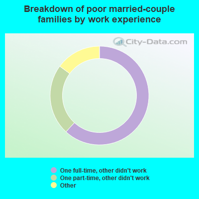 Breakdown of poor married-couple families by work experience