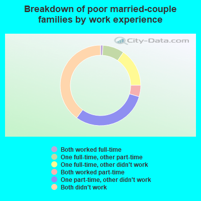 Breakdown of poor married-couple families by work experience