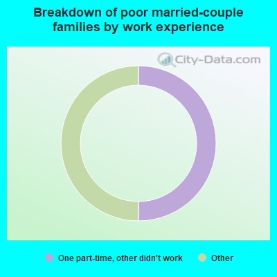 Breakdown of poor married-couple families by work experience