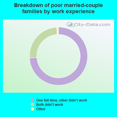 Breakdown of poor married-couple families by work experience