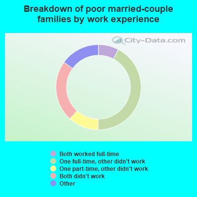 Breakdown of poor married-couple families by work experience