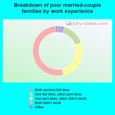 Breakdown of poor married-couple families by work experience