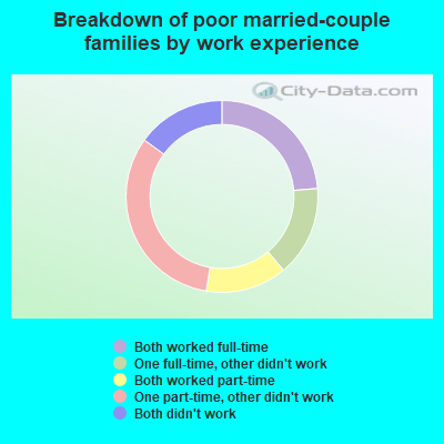 Breakdown of poor married-couple families by work experience