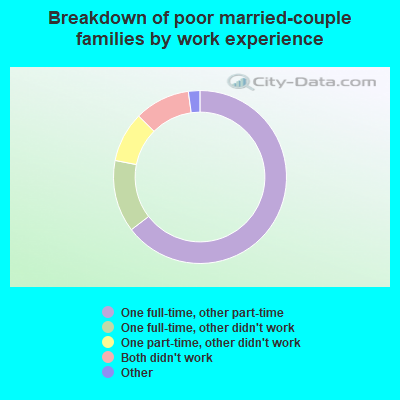 Breakdown of poor married-couple families by work experience