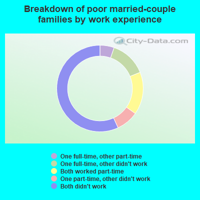 Breakdown of poor married-couple families by work experience