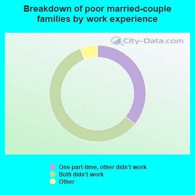 Breakdown of poor married-couple families by work experience