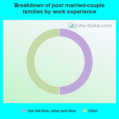 Breakdown of poor married-couple families by work experience