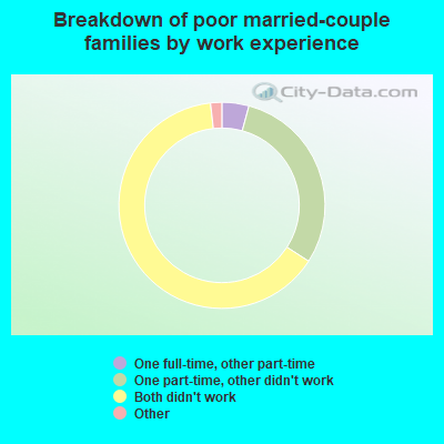 Breakdown of poor married-couple families by work experience