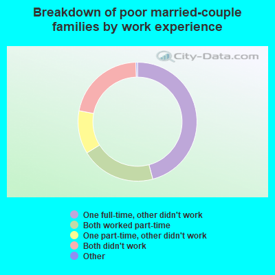 Breakdown of poor married-couple families by work experience