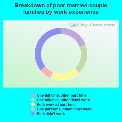 Breakdown of poor married-couple families by work experience