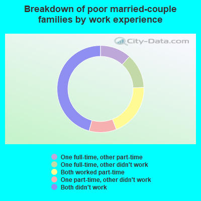 Breakdown of poor married-couple families by work experience