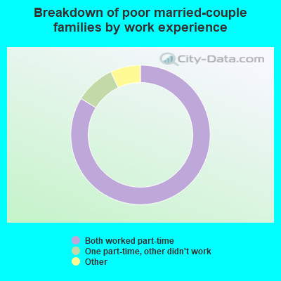 Breakdown of poor married-couple families by work experience