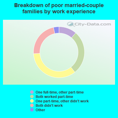 Breakdown of poor married-couple families by work experience