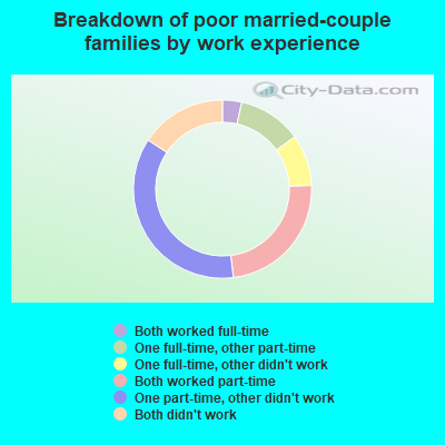 Breakdown of poor married-couple families by work experience