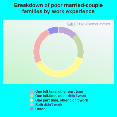 Breakdown of poor married-couple families by work experience