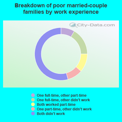 Breakdown of poor married-couple families by work experience